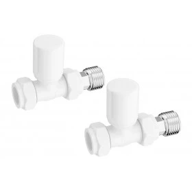 Patterned White Radiator Valves - Straight