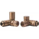 Patterned Brushed Bronze Radiator Valves - Corner