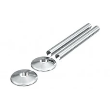 180x18mm Radiator Pipe Sleeves - Chrome