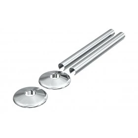 180x18mm Radiator Pipe Sleeves - Chrome