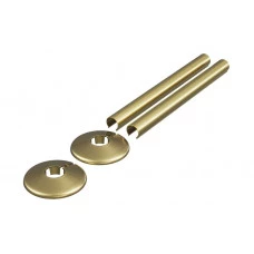 180x18mm Radiator Pipe Sleeves - Brushed Brass
