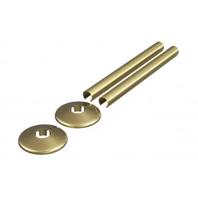 180x18mm Radiator Pipe Sleeves - Brushed Brass