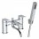 Roda Bath/Shower Mixer & Bracket - Chrome Bathroom Taps