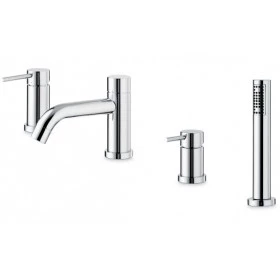 Vema Maira 4-Hole Deck Mounted Bath/Shower Mixer - Chrome