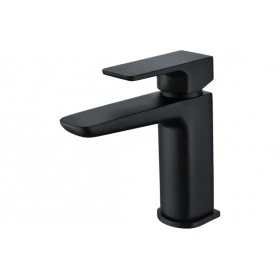 Berio Basin Mixer & Waste - Matt Black Bathroom Taps
