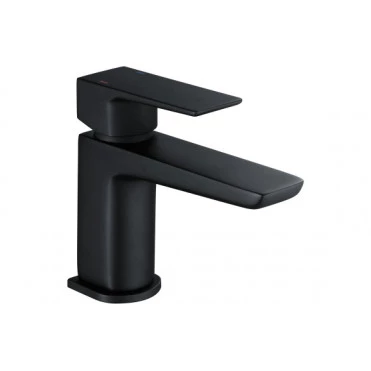 Berio Cloakroom Basin Mixer & Waste - Matt Black Bathroom Taps