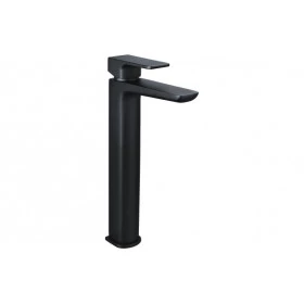 Berio Tall Basin Mixer - Matt Black Bathroom Taps