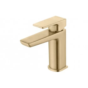 Berio Basin Mixer & Waste - Brushed Brass Bathroom Taps