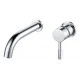 Pescara 155mm Wall Mounted Basin Mixer - Chrome