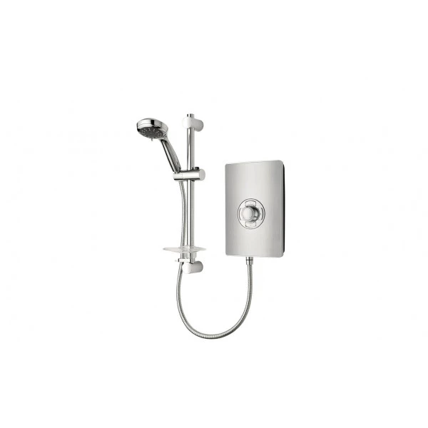 Triton Aspirante 8.5kW Contemporary Electric Shower - Brushed Steel