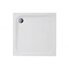 45mm Low Profile 700x700mm Square Tray & Waste - White