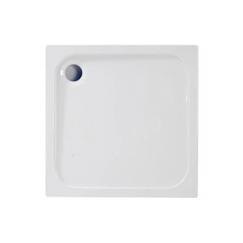 45mm Low Profile 700x700mm Square Tray & Waste - White 45mm Low Profile 700x700mm Square Tray & Waste - White
