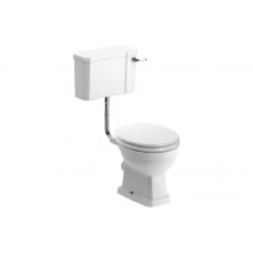 Sherbourne Low Level WC & Satin White Wood Effect Seat