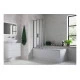 815x1400mm Framed Four Fold Bath Screen (6mm) - Chrome