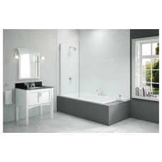 Merlyn 800x1500mm Single Fixed Square Bath Screen (6mm)