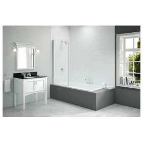Merlyn 800x1500mm Single Curved Bath Screen (6mm)