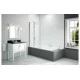 Merlyn 900x1500mm 2-Panel Square Folding Bath Screen (6mm)