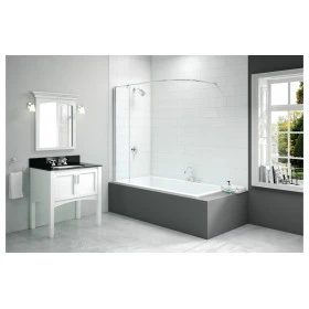 Merlyn 300x1500mm Curtain Rail Bath Screen (8mm)