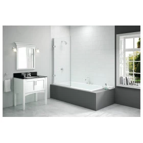 Merlyn 850x1500mm Hinged Square Bath Screen (8mm)