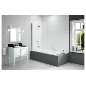 Merlyn 1100x1500mm 2-Panel Folding Hinged Bath Screen (8mm)