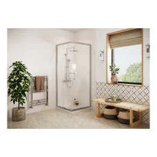 Classix Easy-Fit 760mm Corner Entry Door - Chrome