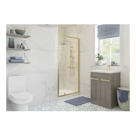 Classix 700mm Pivot Door - Brushed Brass