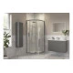 Iconix 800x800mm 2 Door Quadrant - Chrome