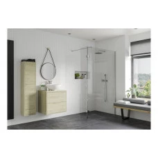 Iconix Optional 300mm Wetroom Splash Panel - Chrome