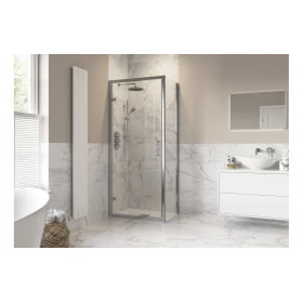 Iconix 800mm Hinged Door Side Panel - Chrome