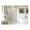 Iconix 1200mm Semi-Framed Sliding Door - Chrome