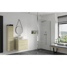 Iconix 1000mm Wetroom Panel & Floor-to-Ceiling Pole - Chrome