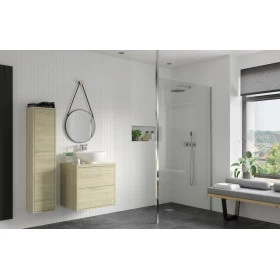 Iconix 1000mm Wetroom Panel & Floor-to-Ceiling Pole - Chrome
