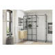 Iconix 760mm Framed Wetroom Side Panel - Black