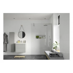 Iconix 1100mm Wetroom Panel & Support Bar - Chrome