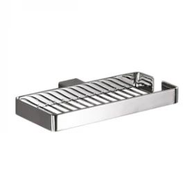 Origins Living Lounge Double Metal Soap Basket - Chrome 5418-13 Bathroom Accessory