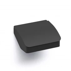 Origins Living S Cube Toilet Roll Holder with Flap - Black 173020