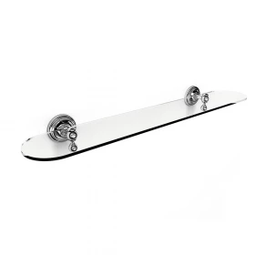 Origins Living Albany Glass Shelf - Chrome ALB-120060-CH Bathroom Wall Fitting