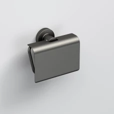 Origins Living Tecno Project Toilet Roll Holder with Flap - Gunmetal 194919
