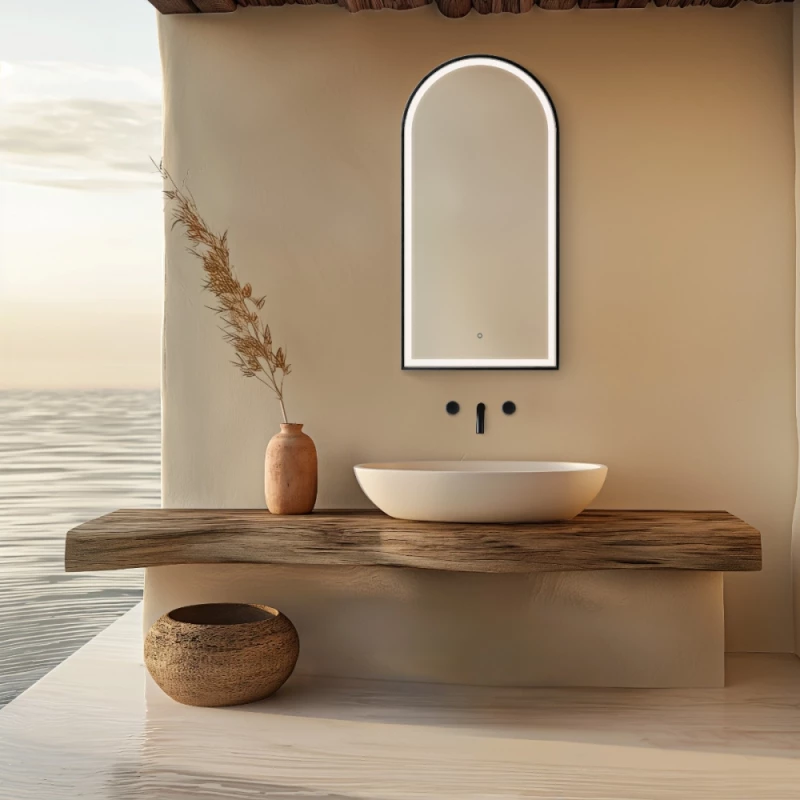 Origins living Lomax Light LML-01R048-BK Origins Living Lomax Light Arch Mirror 40 Black - 40x80cm LML-01R048-BK