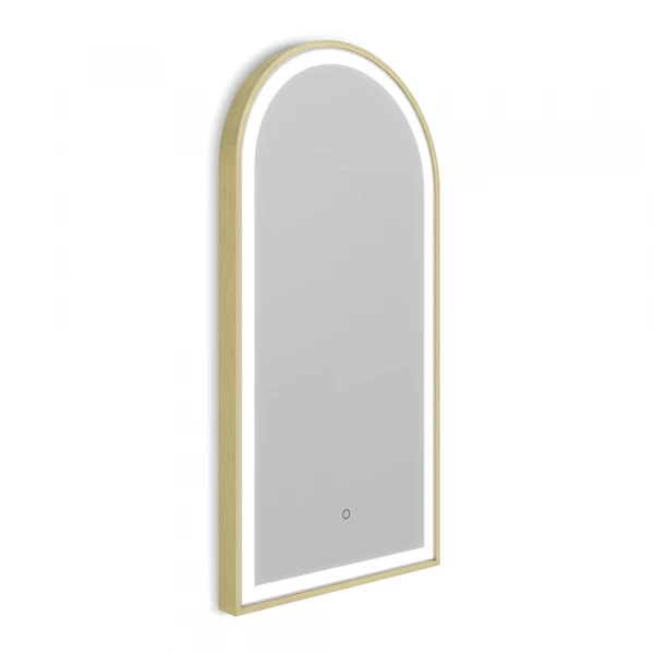 Origins Living Lomax Light Arch Mirror 40 Brushed Brass - 40x80cm LML-01R048-BB Illuminated Bathroom Mirror