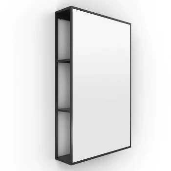 Origins Living Dockside Mirror With Open Shelving 50 Black - 50x80cm DKS-021058-BK