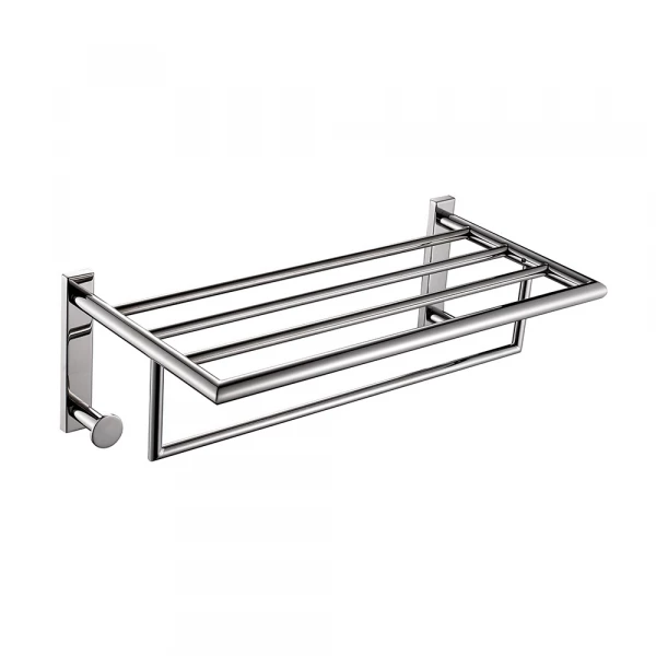 Origins Living G Pro Towel Rack with Hooks - Chrome 5035-13 Bathroom Accessory