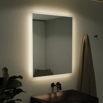 Origins Living Edison Rectangular Mirror 100 - 100x80cm EDS-011108-00 Illuminated Bathroom Mirror