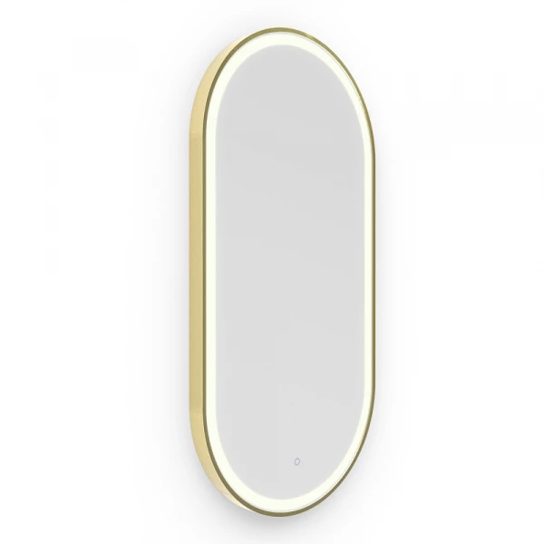 Origins Living Lomax Light Capsule Mirror 40 Brushed Brass - 40x80cm LML-01C048-BB Illuminated Bathroom Mirror