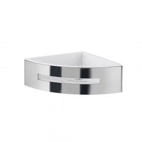 Origins Living Poseidon Corner Basket - Chrome/White 7780-23