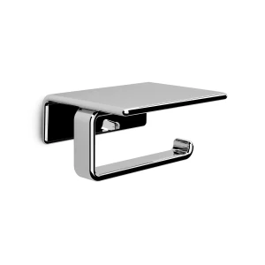 Origins Living Il Giglio Toilet Roll Holder with Shelf - Chrome A925-13 Bathroom Accessory