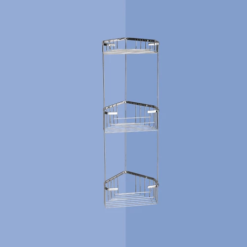 Origins Living Gedy Triple Corner Basket - Chrome 2484-13