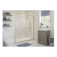 Sliding Shower Doors Brushed Brass