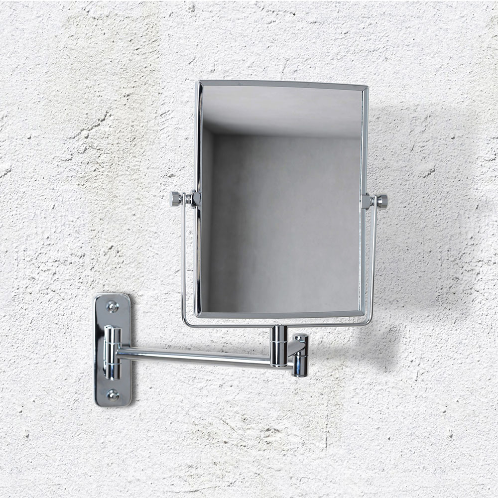 Origins Living Addison Reversible 3x Magnifying Wall Mirror - Chrome Rectangular ADS-007312-CH - Image 2