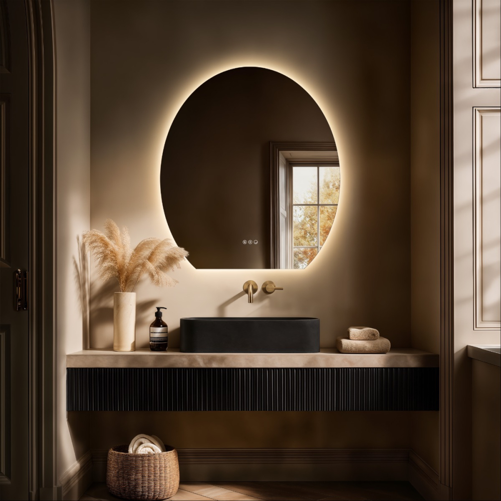 Origins Living Claris Oval Cut Mirror 80x90cm Oval Cut CLR-01V089-03
